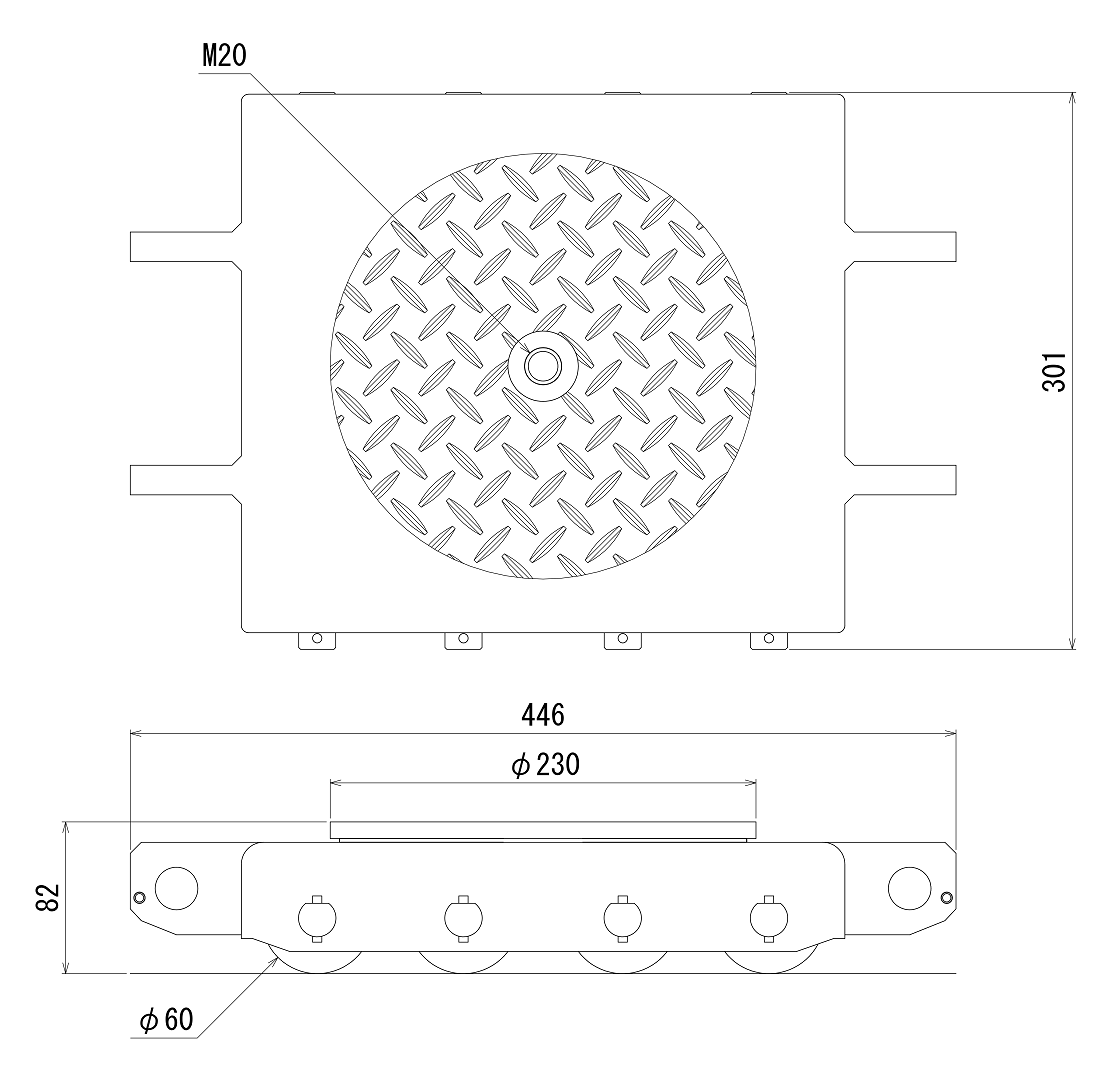 FJ-9JS-412フジセイローラ4軸12輪（9ton） 寸法