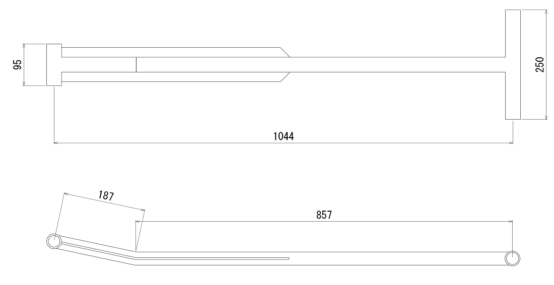 FJ-1000LC操作ハンドル（低コスト） 寸法