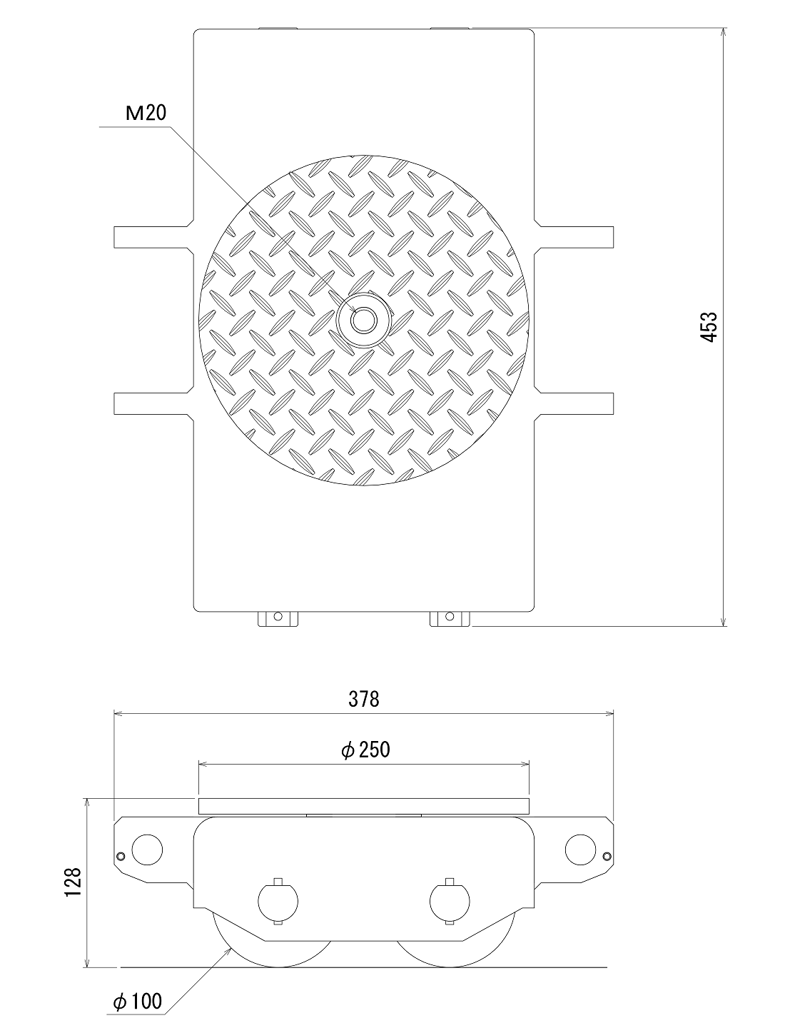 FJ-12JS-26フジセイローラ2軸6輪（12ton） 寸法